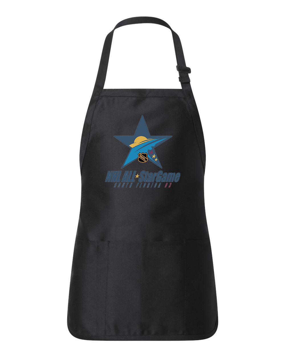 2003 NHL All-Star Game In Sunrise, Florida Hockey Logo Customized Design on Full-Length Apron with Pouch Pocket