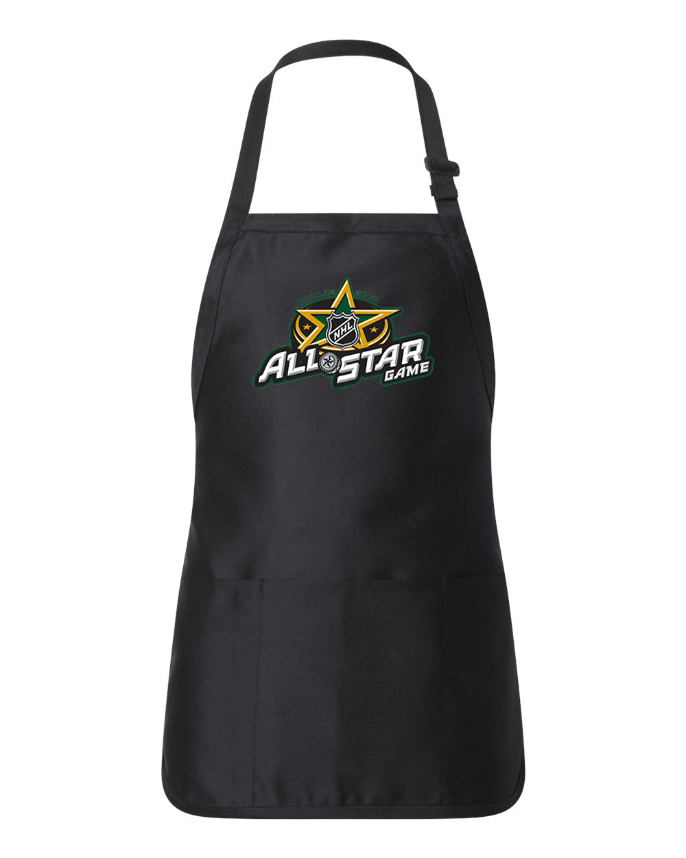 2007 NHL All-Star Game In Dallas Hockey Logo Customized Design on Full-Length Apron with Pouch Pocket