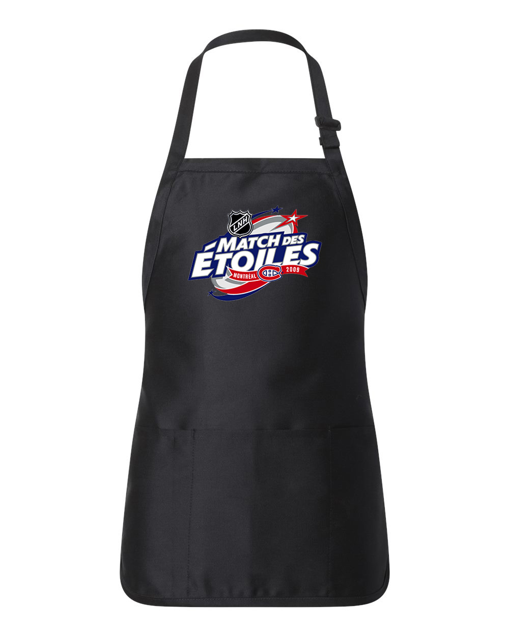 2009 NHL All-Star Game - 2009 LNH Match Des Etoiles - Ontario - Montreal Canadiens Hockey Logo Customized Design on Apron with Pouch Pocket