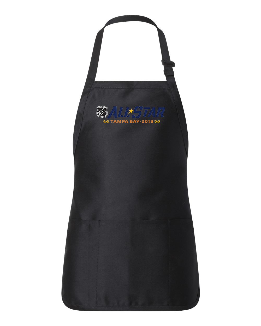 2018 NHL All-Star Game Shield - Tampa Bay - FL Hockey Logo Customized Design on Full-Length Apron with Pouch Pocket