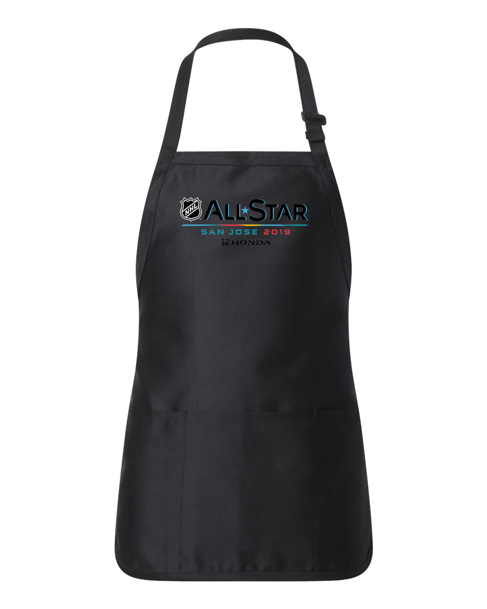 2019 NHL All-Star Game San Jose Hockey Logo Customized Design on Full-Length Apron with Pouch Pocket