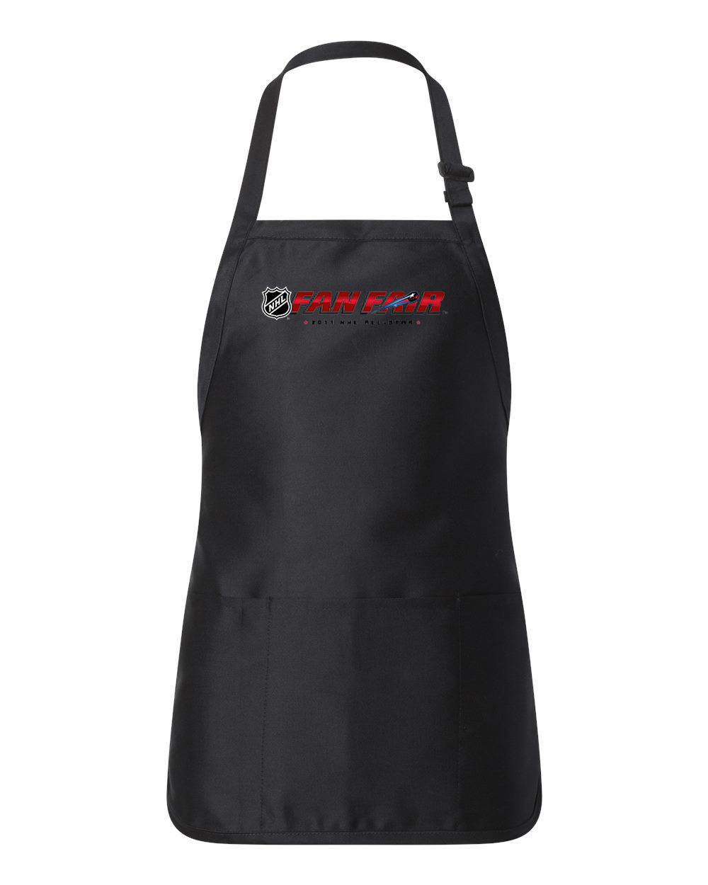 NHL All-Star Game Fan Fair 2011 Hockey Logo Customized Design on Full-Length Apron with Pouch Pocket