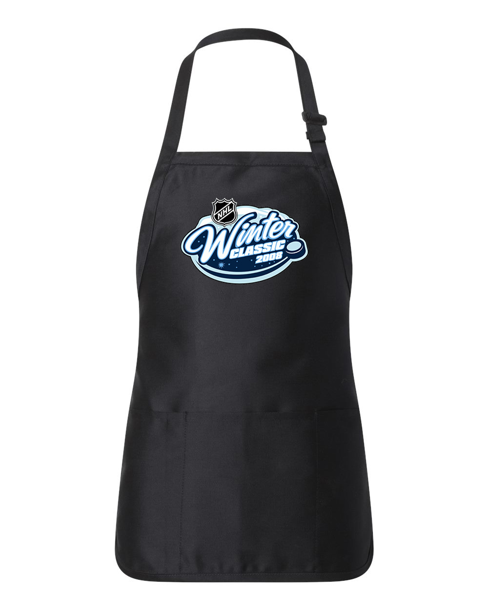 NHL Winter Classic 2008 Hockey Logo Customized Design on Full-Length Apron with Pouch Pocket