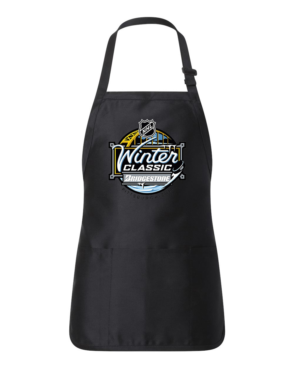NHL Winter Classic 2011 Bridgestone Hockey Logo Customized Design on Full-Length Apron with Pouch Pocket