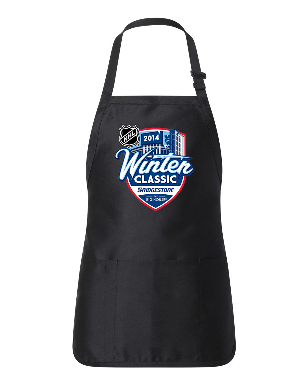 NHL Winter Classic 2014 Hockey Logo Customized Design on Full-Length Apron with Pouch Pocket