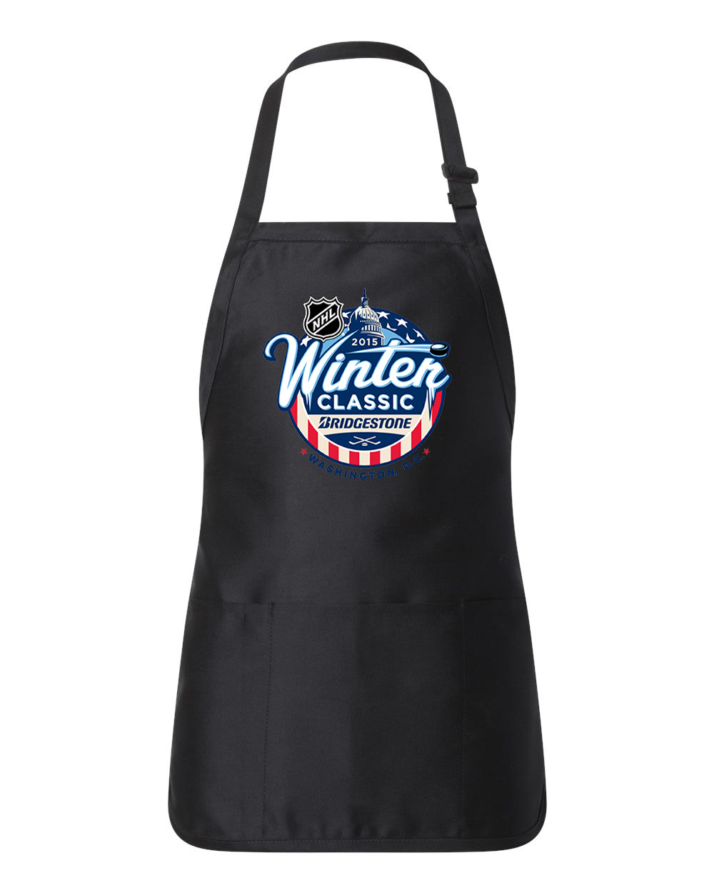 2015 NHL Winter Classic At Nationals Park In Washington, DC Hockey Logo Customized Design on Full-Length Apron with Pouch Pocket