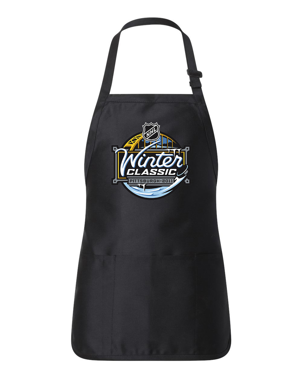 NHL Winter Classic Alternate 2010-11 Hockey Logo Customized Design on Full-Length Apron with Pouch Pocket