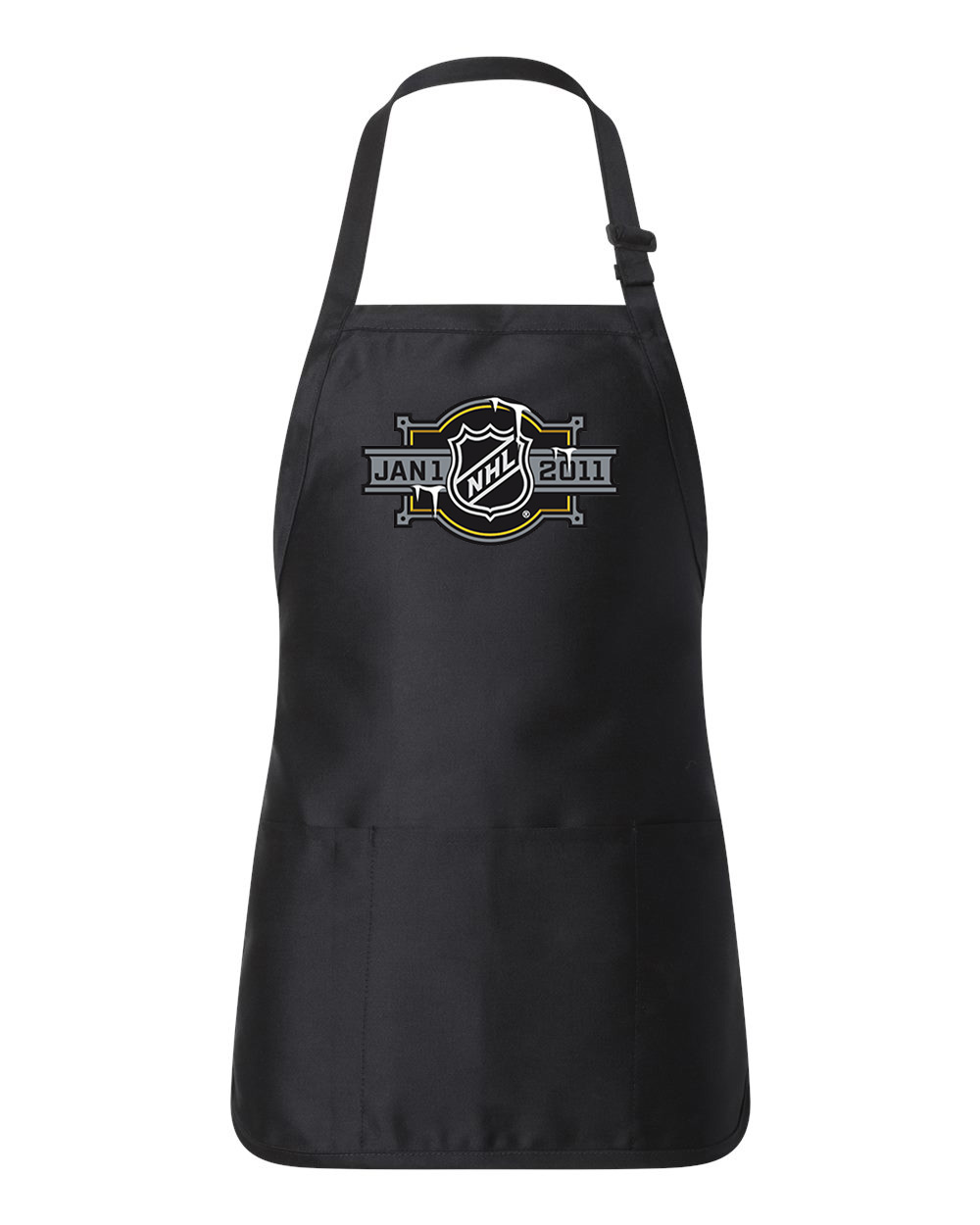 NHL Winter Classic Jan 1 2011 Alternate Hockey Logo Customized Design on Full-Length Apron with Pouch Pocket