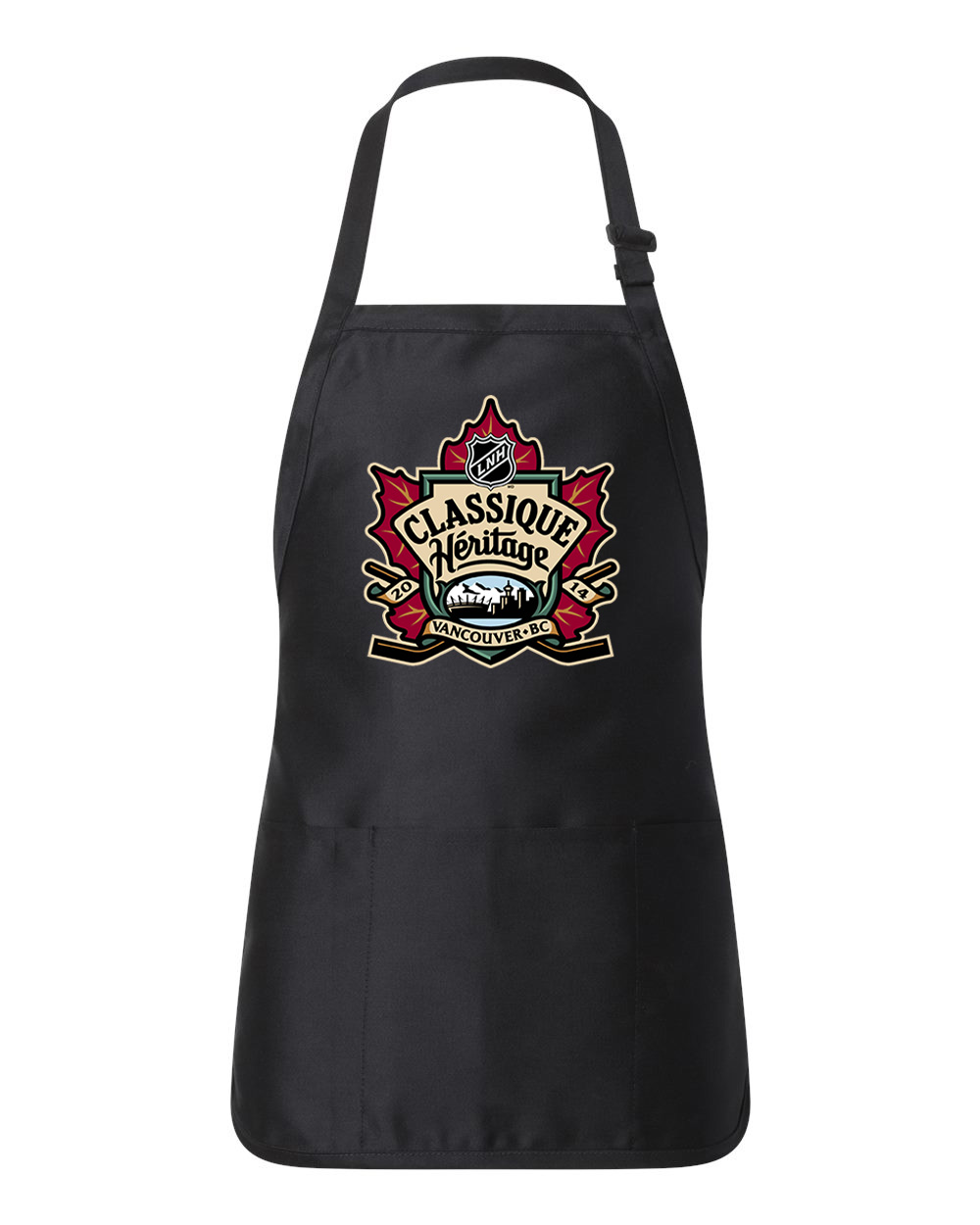 NHL Heritage Classic - LNH 2013-2014 Hockey Logo Customized Design on Full-Length Apron with Pouch Pocket