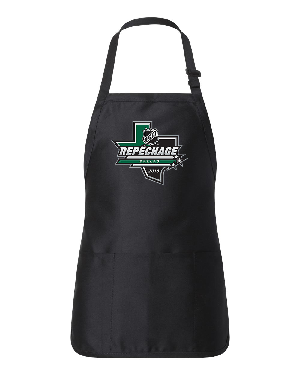 2018 NHL Draft French Repechage 2018 Hockey Logo Customized Design on Full-Length Apron with Pouch Pocket