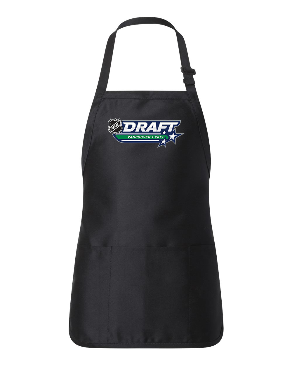 NHL Draft Alternate Vancouver 2019 Hockey Logo Customized Design on Full-Length Apron with Pouch Pocket