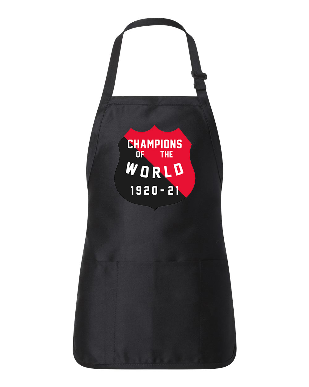 Ottawa Senators World's Champs (Stanley Cup) 1920-21 Hockey Logo Customized Design on Full-Length Apron with Pouch Pocket
