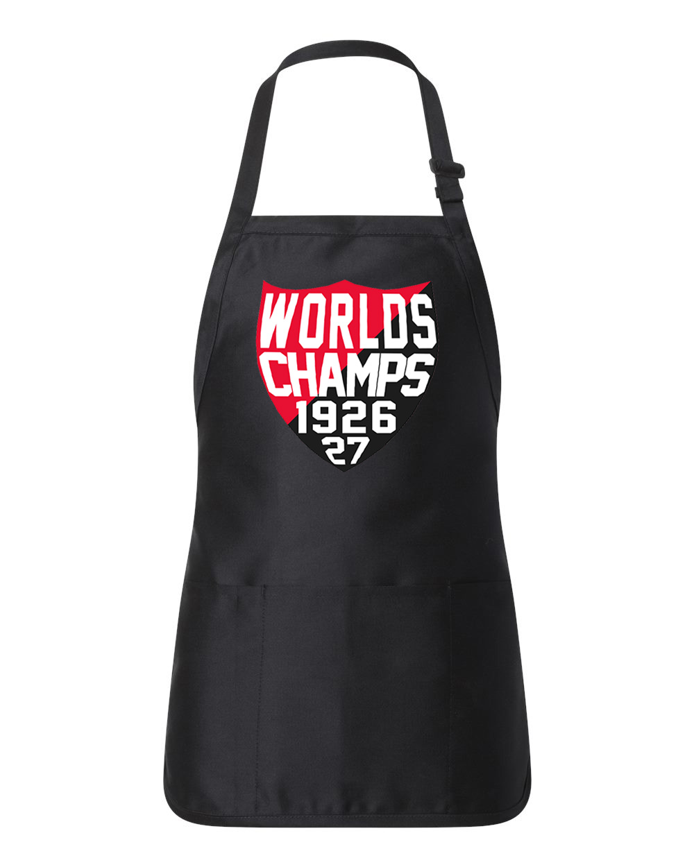 Ottawa Senators 1926-27 World's Champs (Stanley Cup) Shield Hockey Logo Customized Design on Full-Length Apron with Pouch Pocket