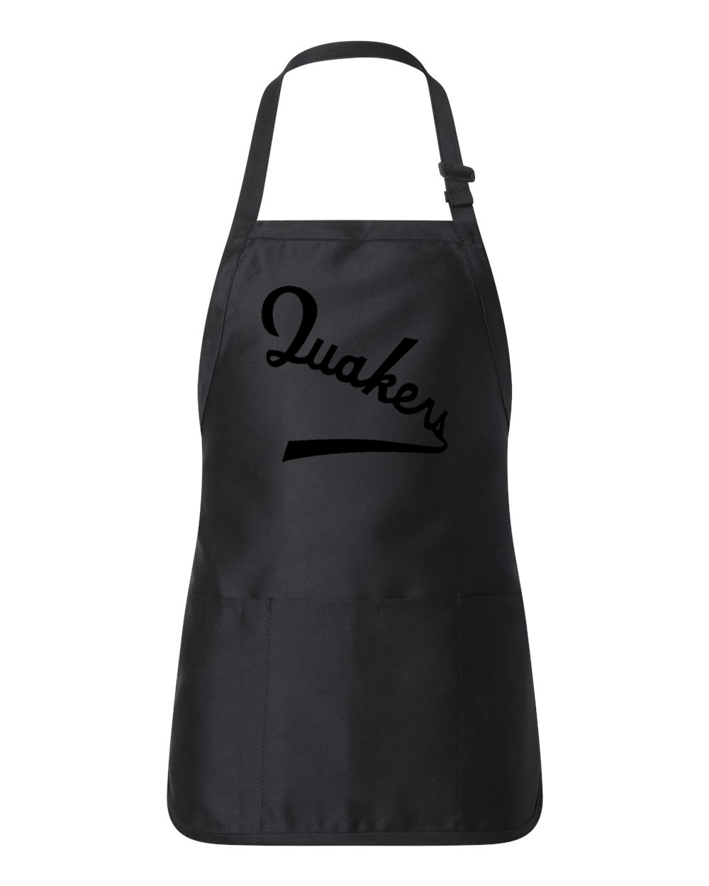 Philadelphia Quakers Jersey Black 1931 Hockey Logo Customized Design on Full-Length Apron with Pouch Pocket