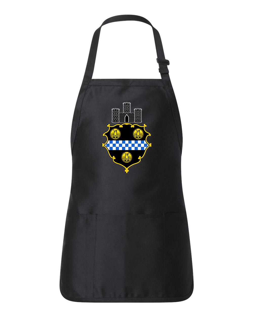 Pittsburgh Pirates City Shield 1925 Hockey Logo Customized Design on Full-Length Apron with Pouch Pocket