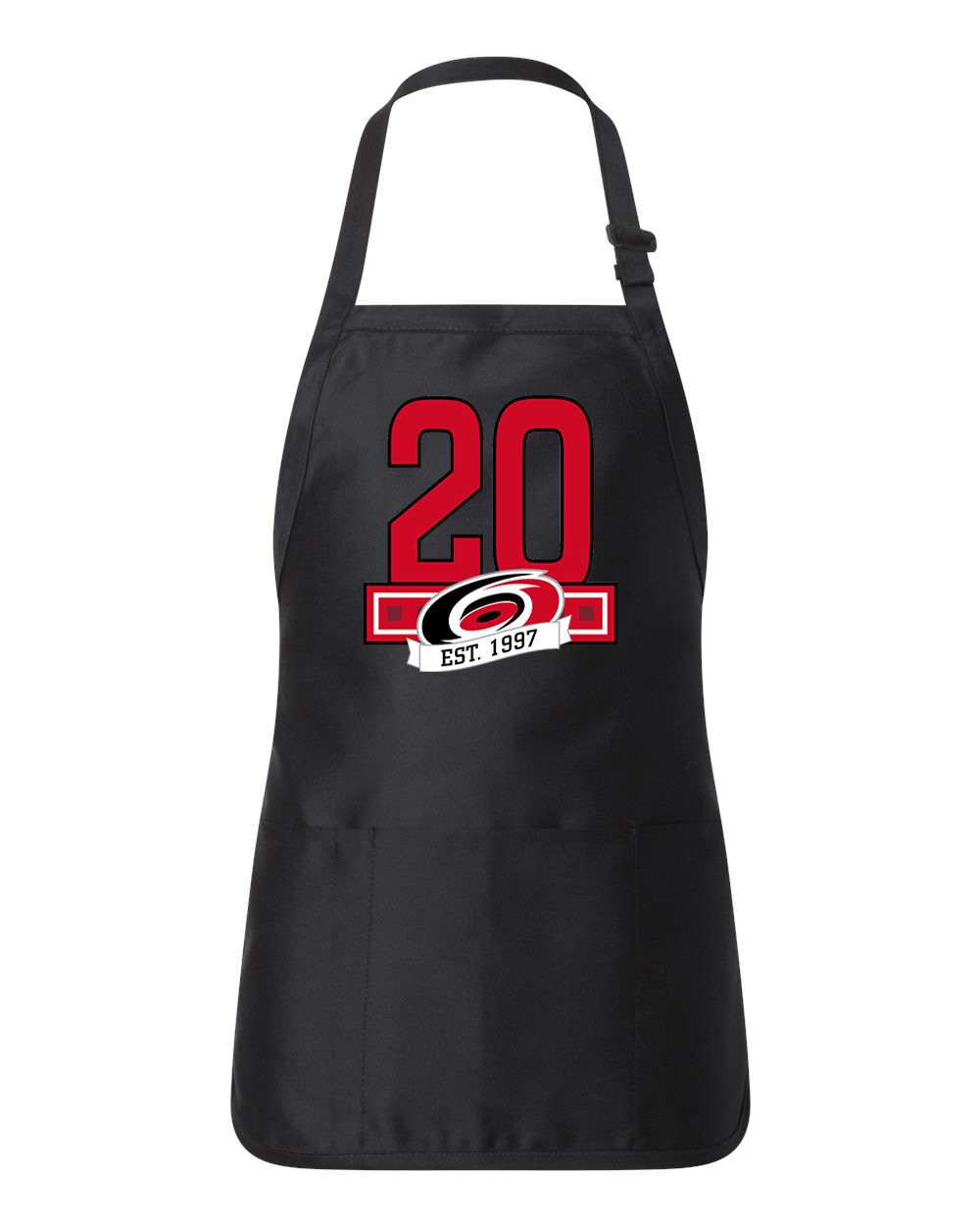 20th Anniversary Of The Carolina Hurricanes Hockey Logo Customized Design on Full-Length Apron with Pouch Pocket