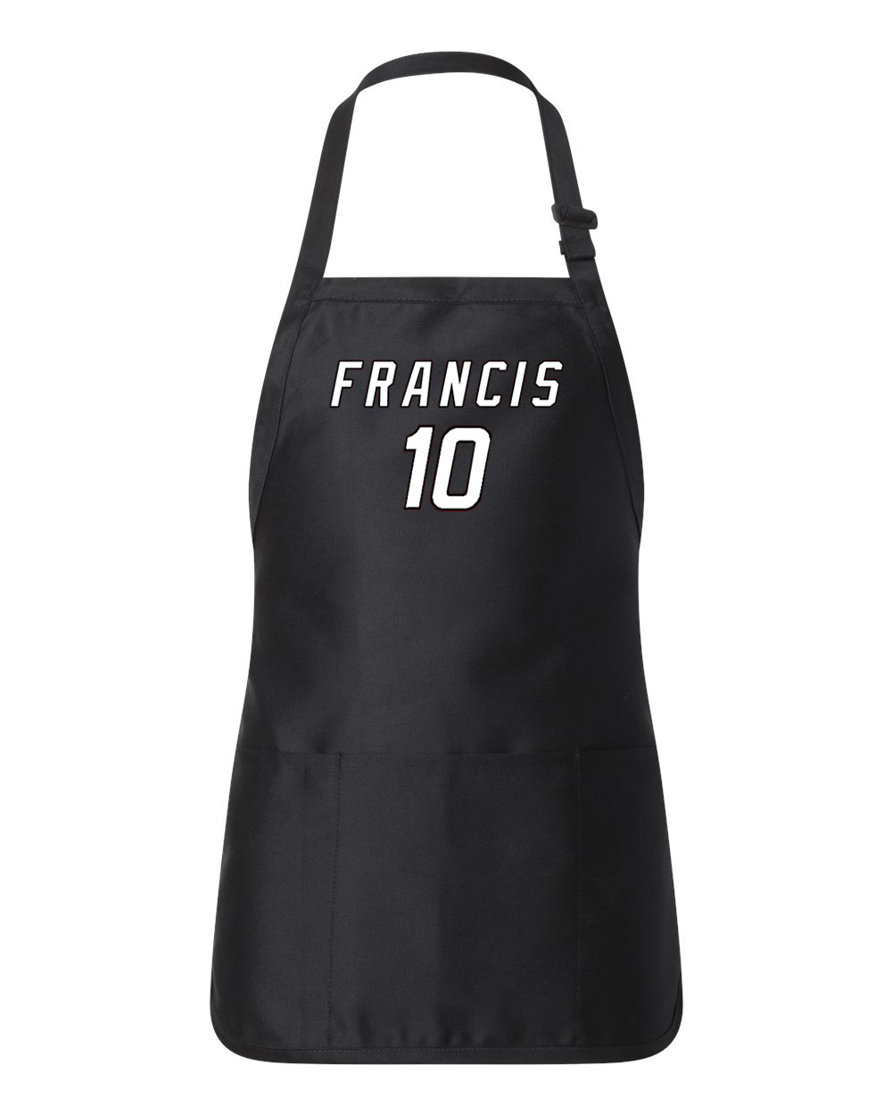 Carolina Hurricanes Ron Francis Jersey Retirement 10 Hockey Logo Customized Design on Full-Length Apron with Pouch Pocket
