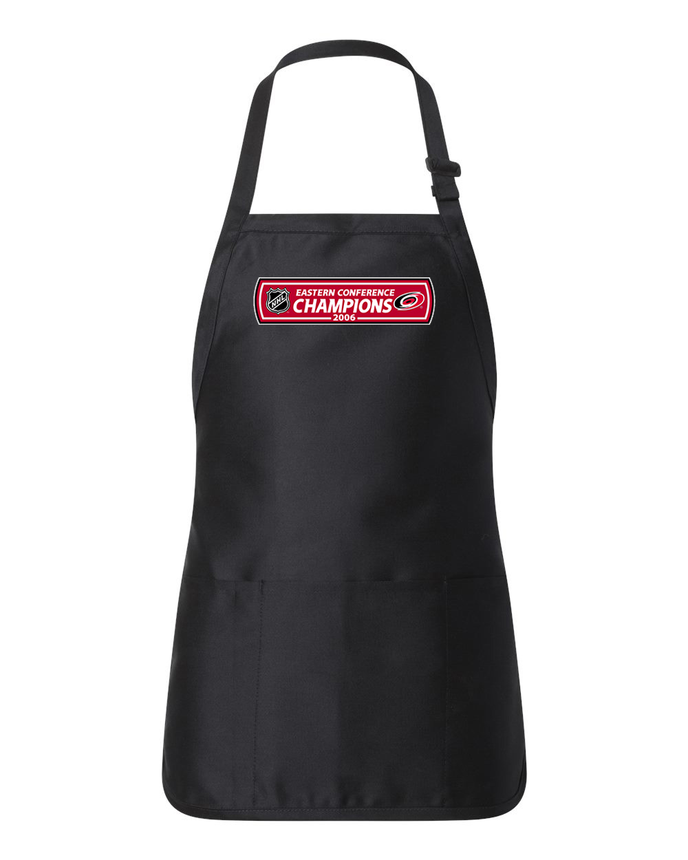 Carolina Hurricanes 2006 Eastern Conference Champions Horizontal Hockey Logo Customized Design on Full-Length Apron with Pouch Pocket