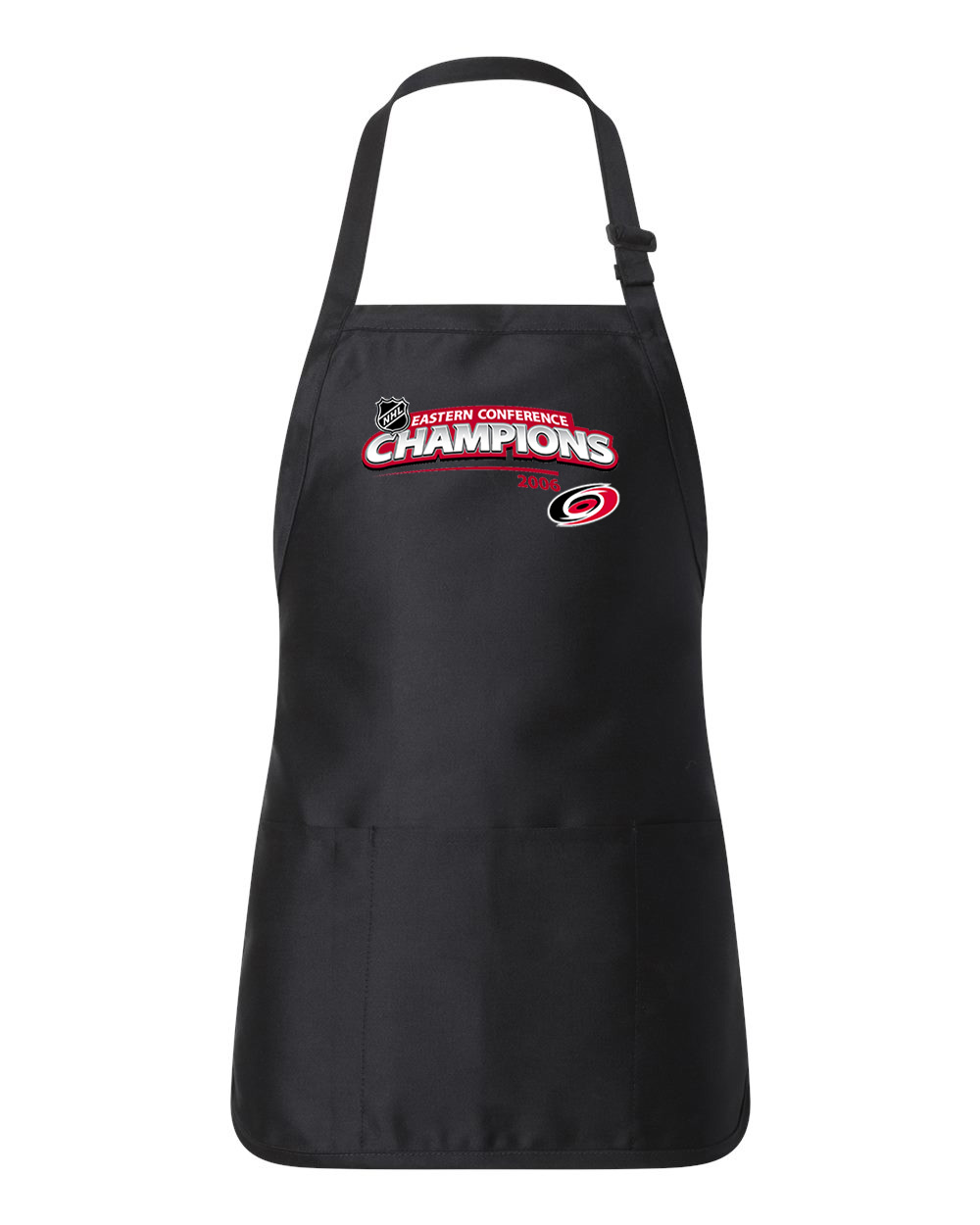 Carolina Hurricanes 2006 Eastern Conference Champions Script Hockey Logo Customized Design on Full-Length Apron with Pouch Pocket