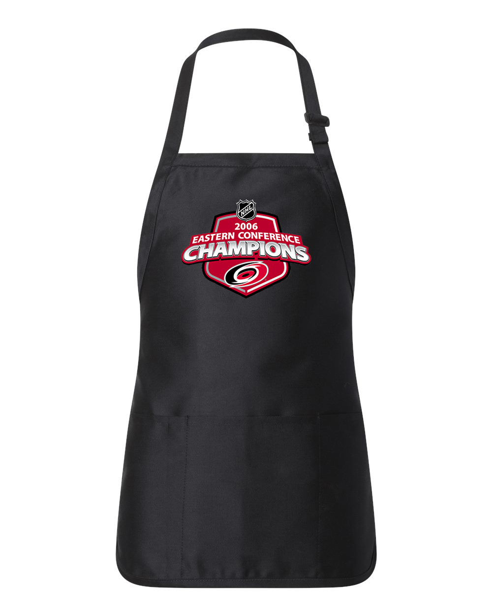 Carolina Hurricanes 2006 Eastern Conference Champions Shield Hockey Logo Customized Design on Full-Length Apron with Pouch Pocket