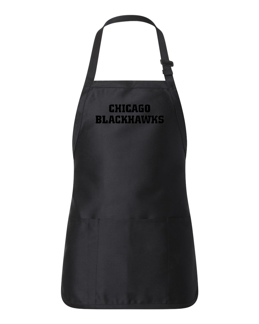 Chicago Blackhawks 1986-87 Hockey Logo Customized Design on Full-Length Apron with Pouch Pocket