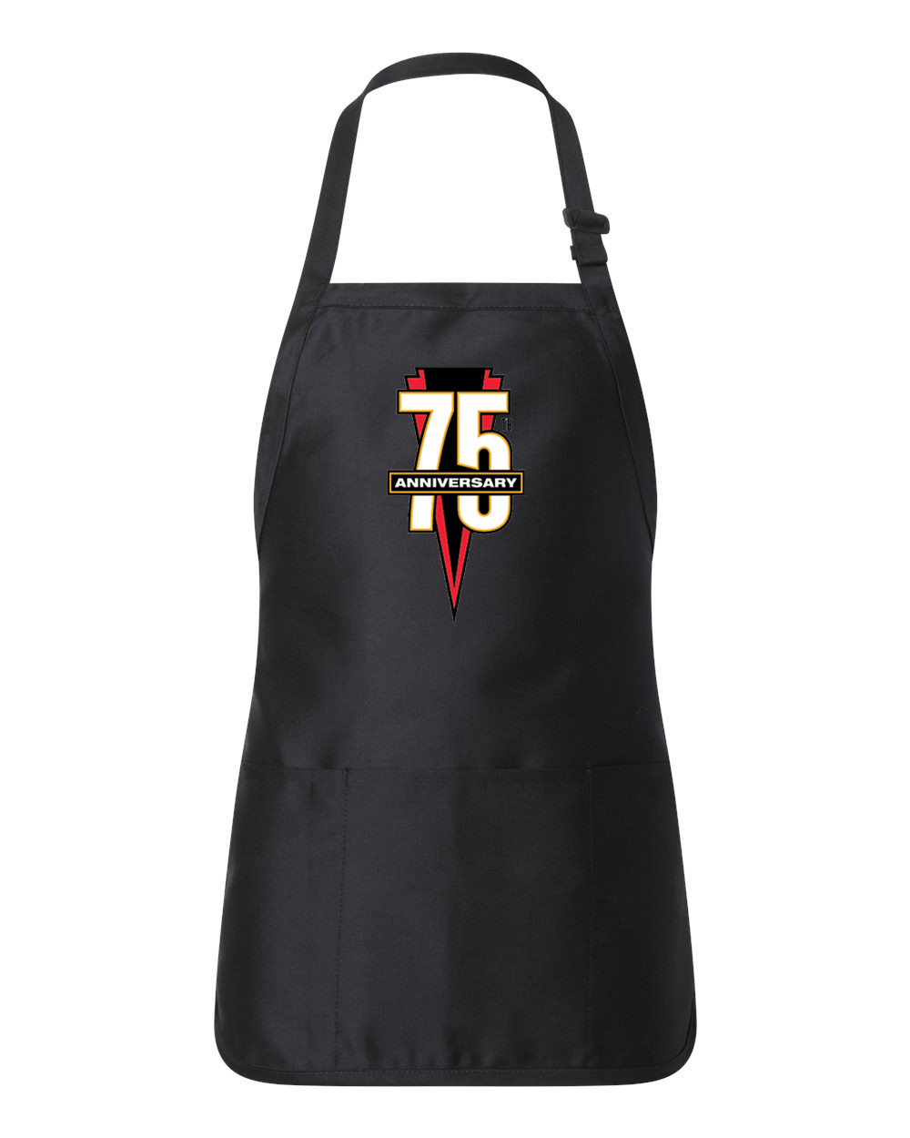 Chicago Blackhawks 75th Anniversary Hockey Logo Customized Design on Full-Length Apron with Pouch Pocket