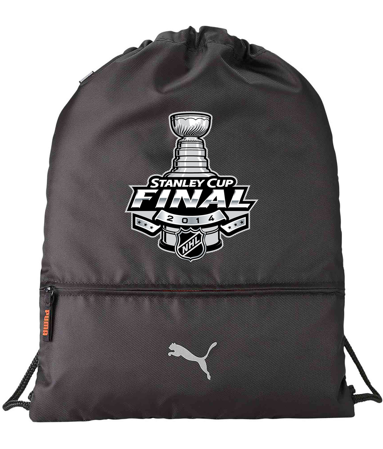 2014 NHL Stanley Cup Final - Los Angeles Kings Vs New York Rangers Hockey Logo Emblem Customized Design on Lightweight Drawstring Backpack Bag