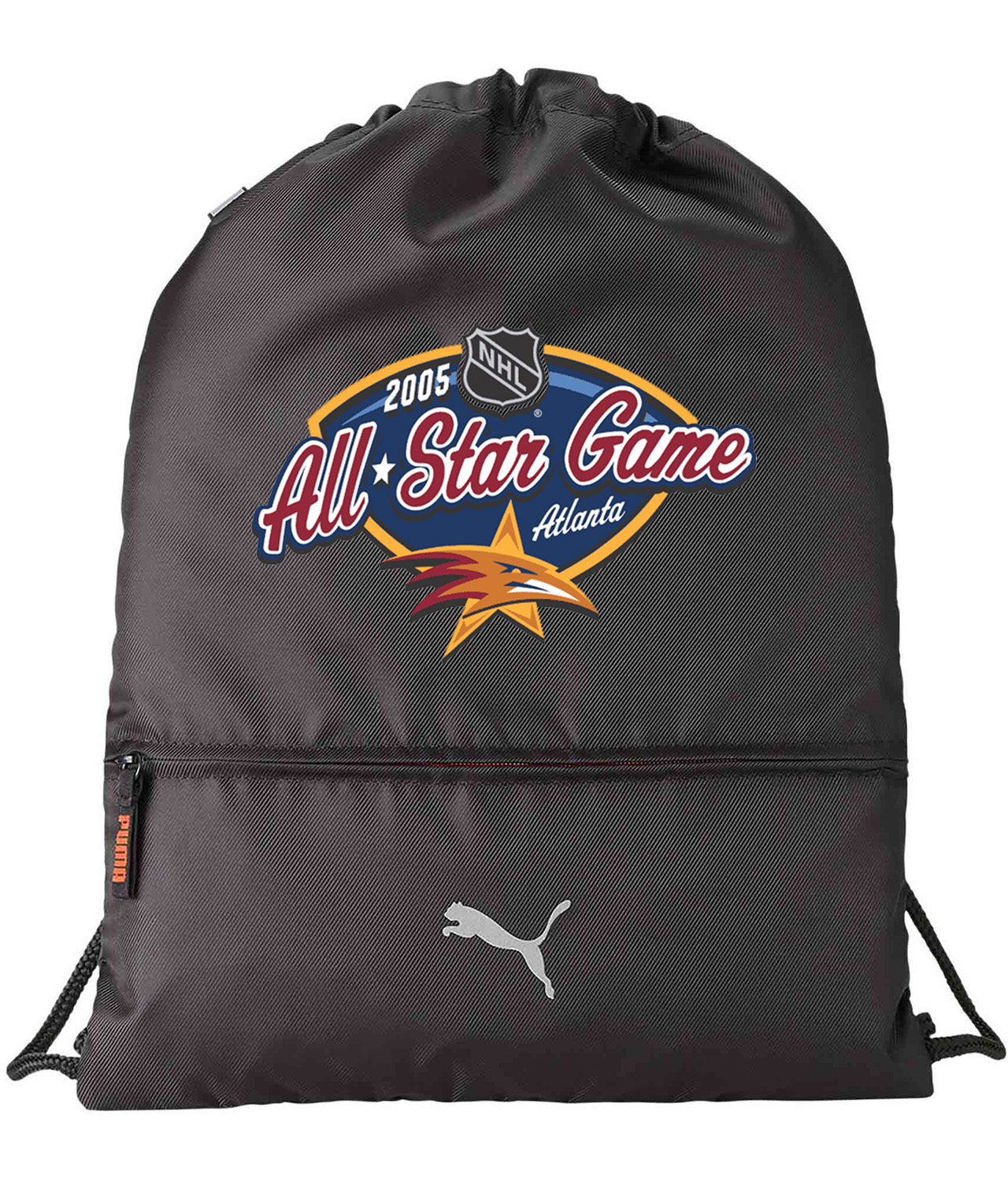 2005 All Star Game Atlanta, Georgia Cancelled Game Hockey Logo Symbol Emblem Customized Design on Lightweight Drawstring Backpack Bag
