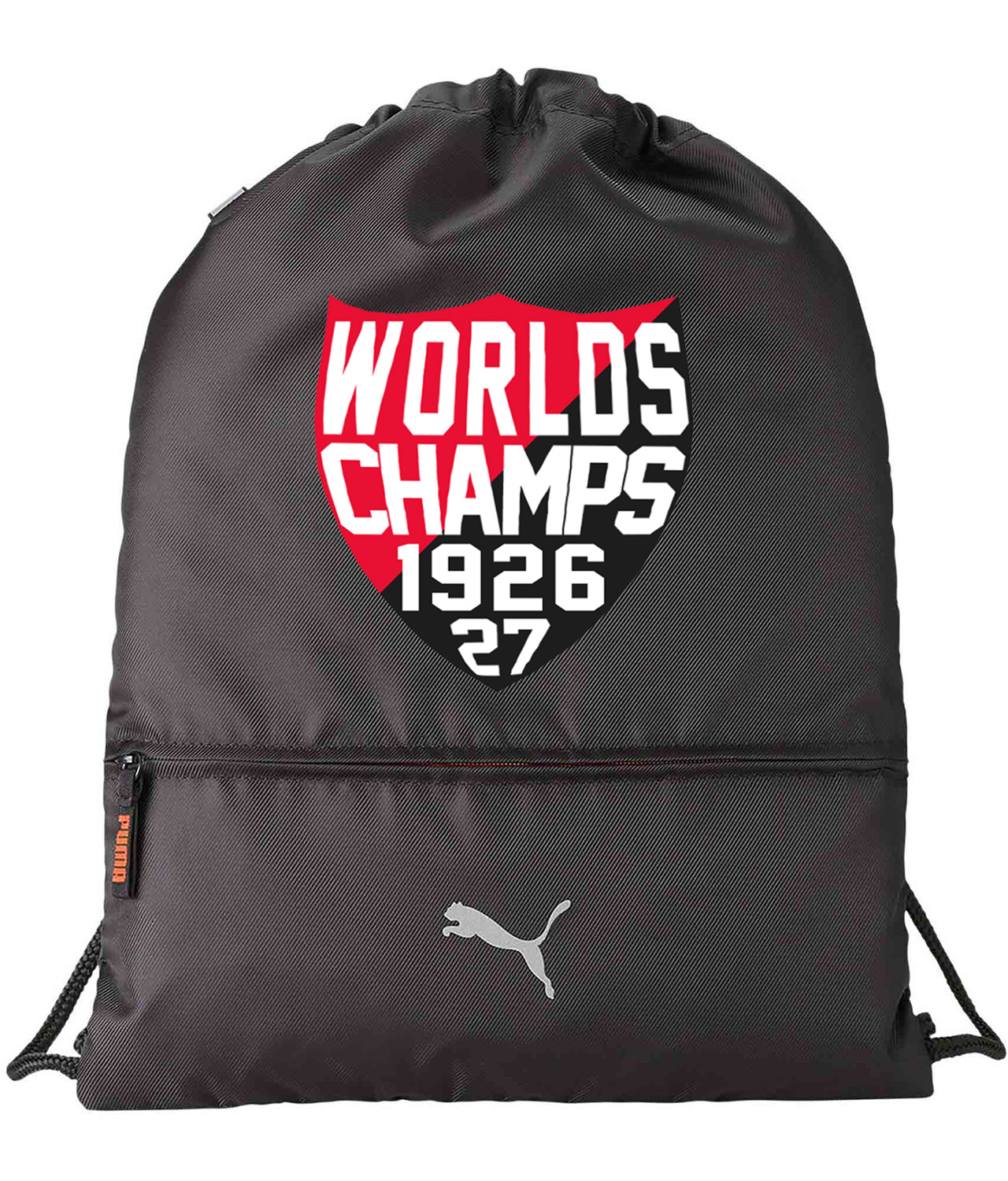 Ottawa Senators 1926-27 World's Champs (Stanley Cup) Shield Hockey Logo Symbol Emblem Customized Design on Lightweight Drawstring Backpack Bag