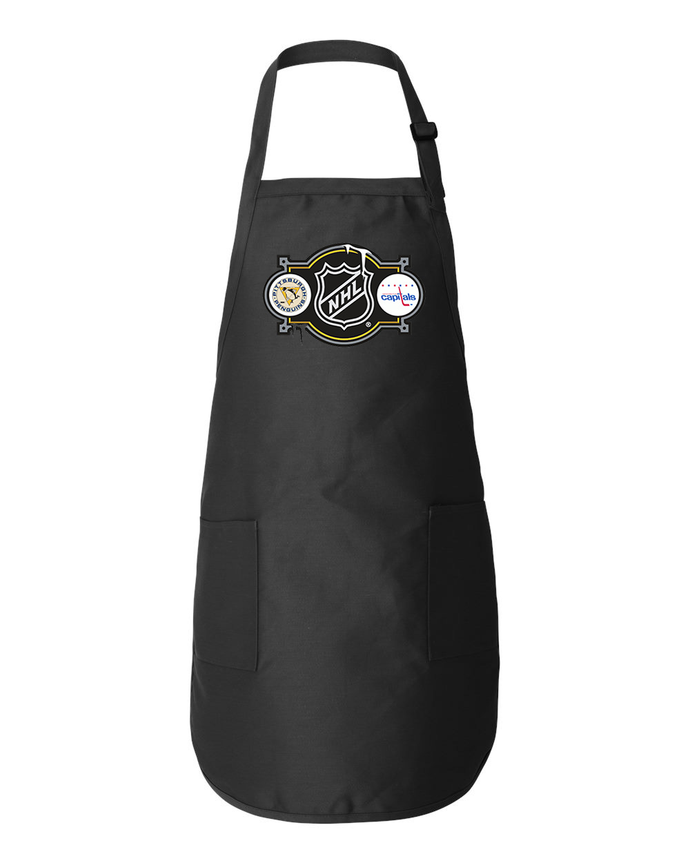 2011 NHL Winter Classic - Pittsburgh Penguins Vs Washington Capitals - Pittsburgh, PA Hockey Logo Customized Design on Apron with Pouch Pocket