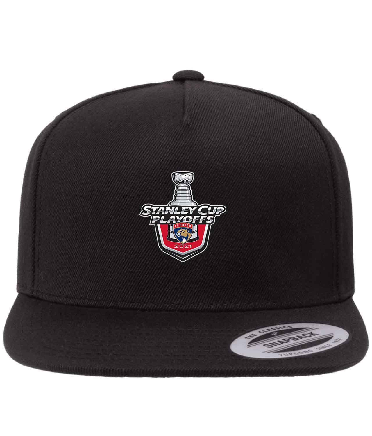 The Florida Panthers 2021 Stanley Cup Playoffs Hockey Logo Customized Design on Wool 5-Panel Cap Hat - Image 1