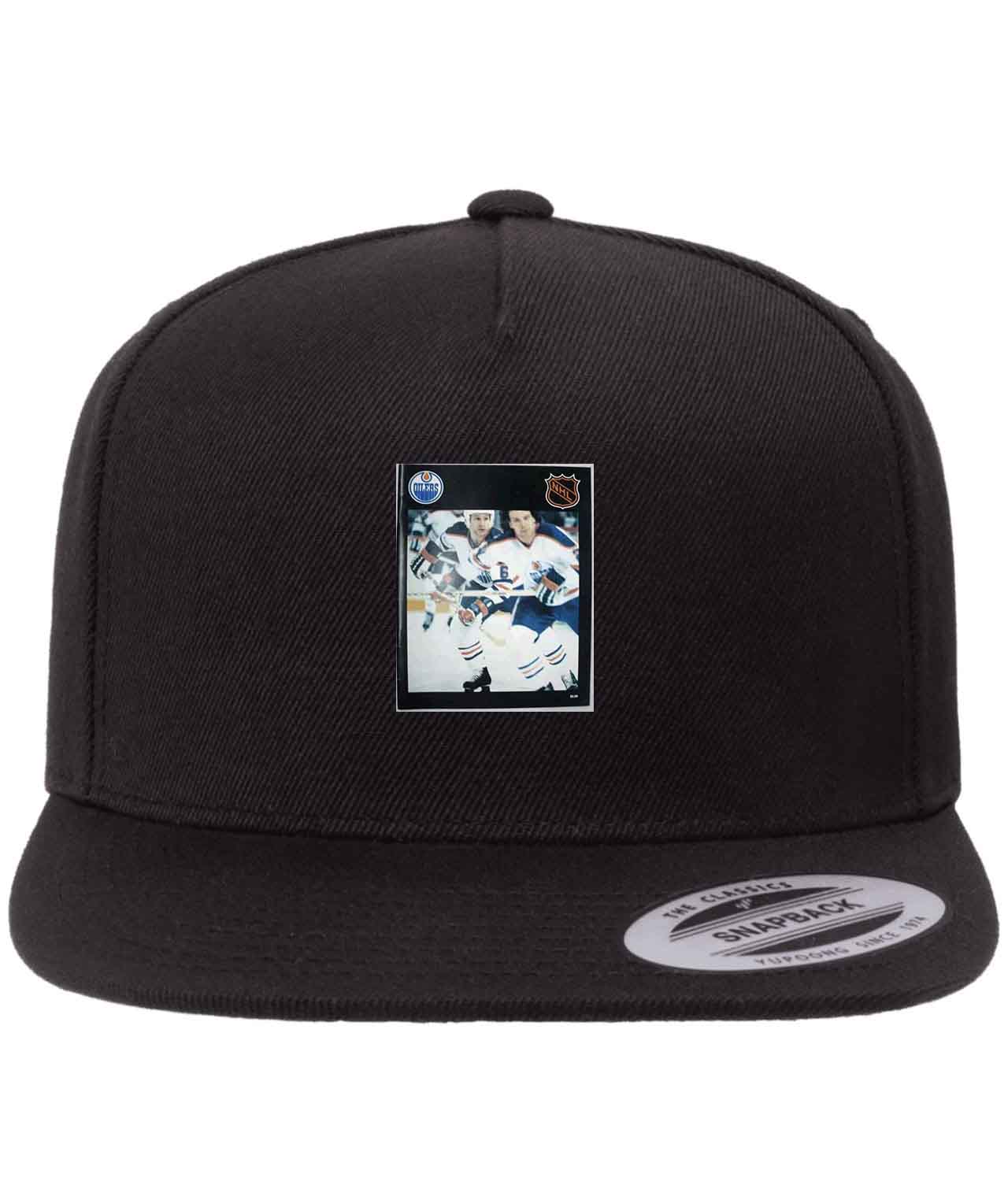 Edmonton Oilers Program 1979-1980 Hockey Logo Customized Design on Wool 5-Panel Cap Hat