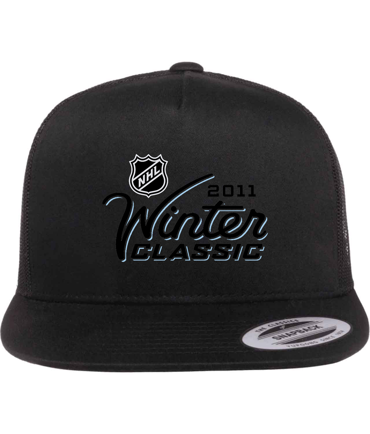 NHL Winter Classic 2011 Hockey Logo Symbol Emblem Customized Design on Classic Trucker Cap Hat