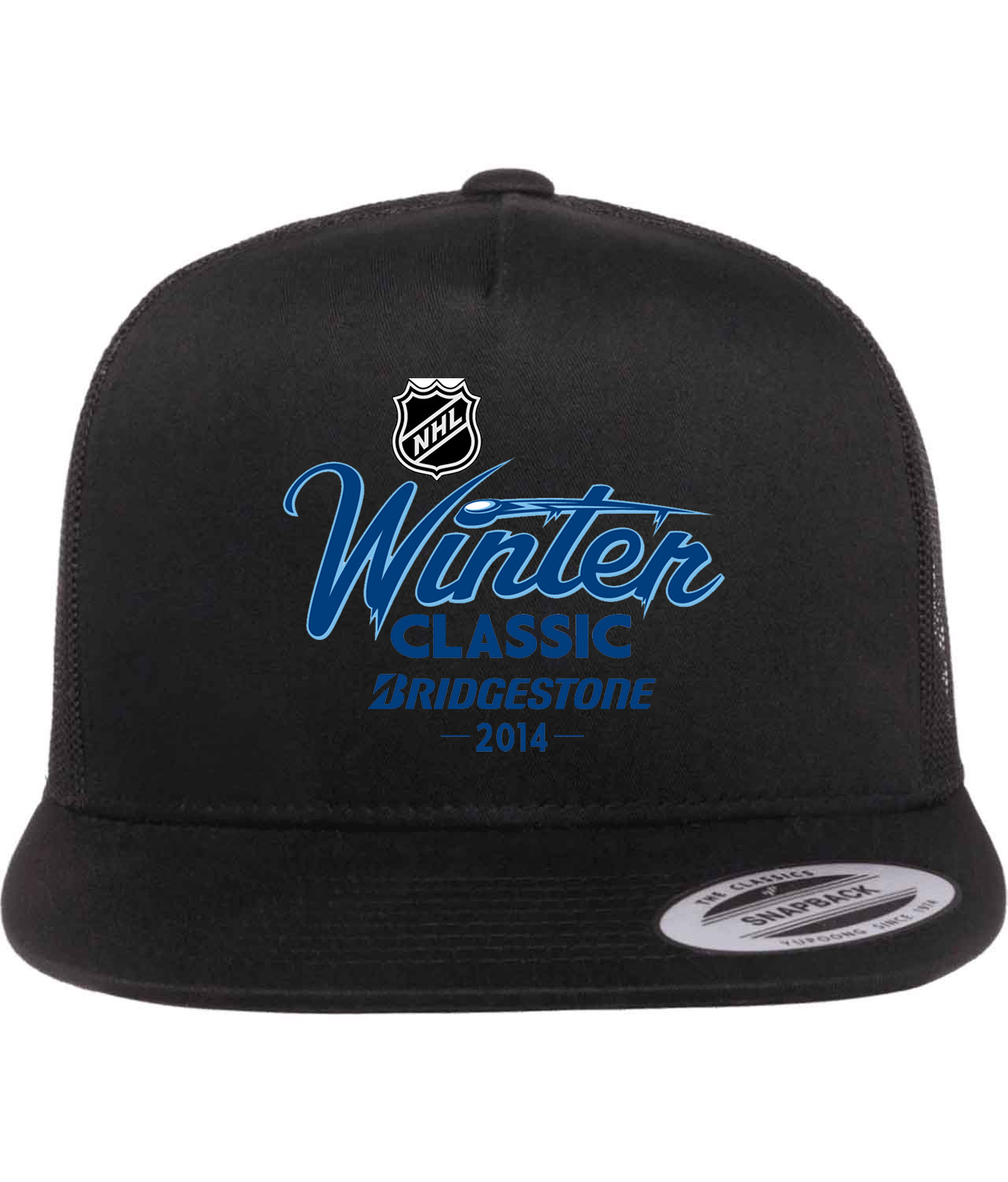 NHL Winter Classic 2014 Hockey Logo Symbol Emblem Customized Design on Classic Trucker Cap Hat