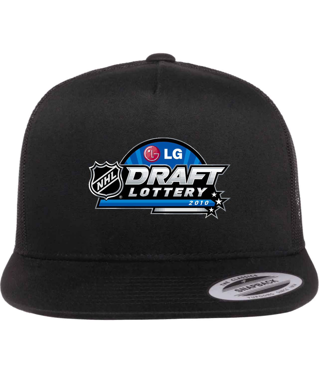 2010 LG NHL Draft Lottery Hockey Logo Symbol Emblem Customized Design on Classic Trucker Cap Hat