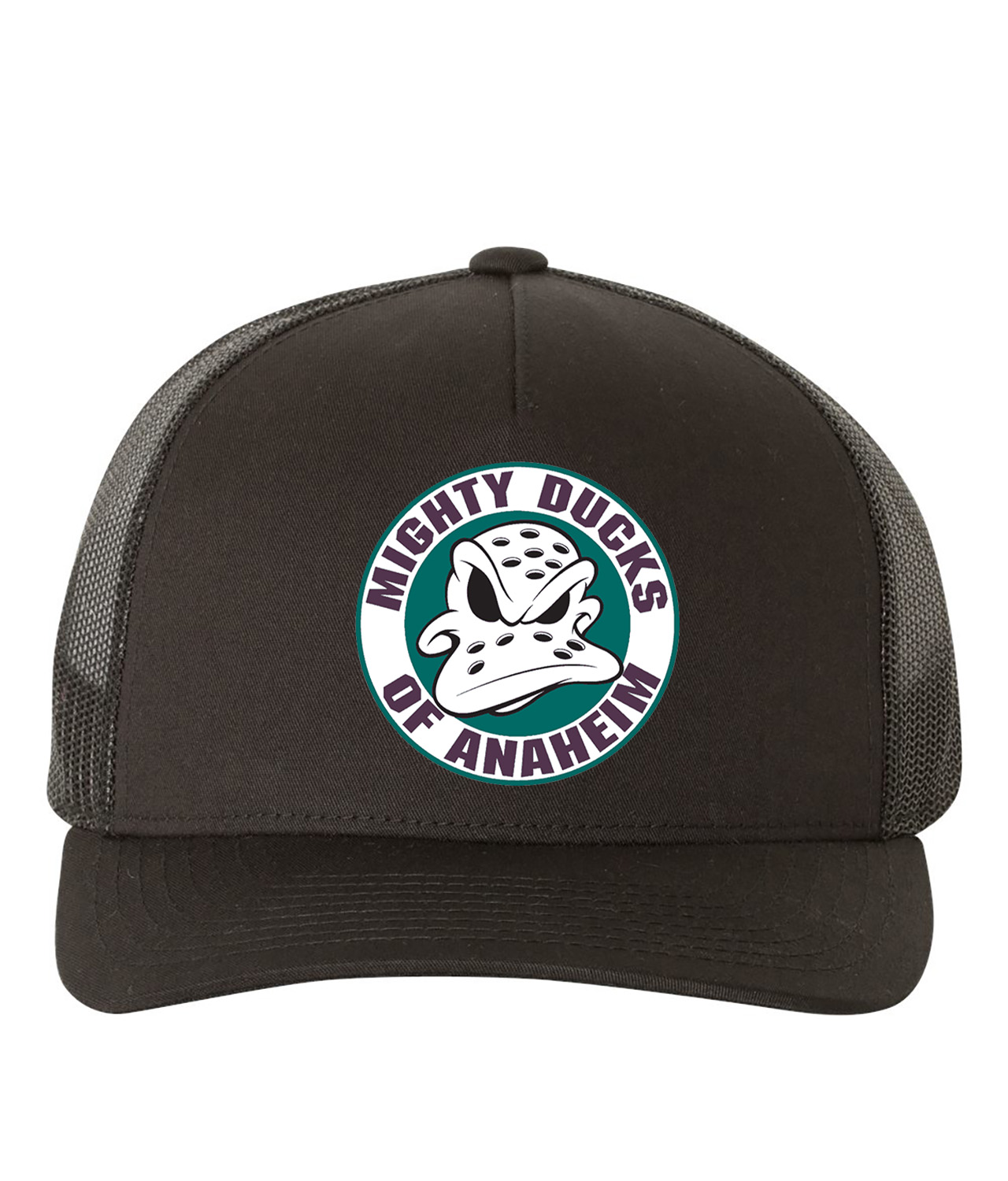 Mighty Ducks of Anaheim 1996 Hockey Logo Symbol Emblem Customized Design on Retro Trucker Cap Hat
