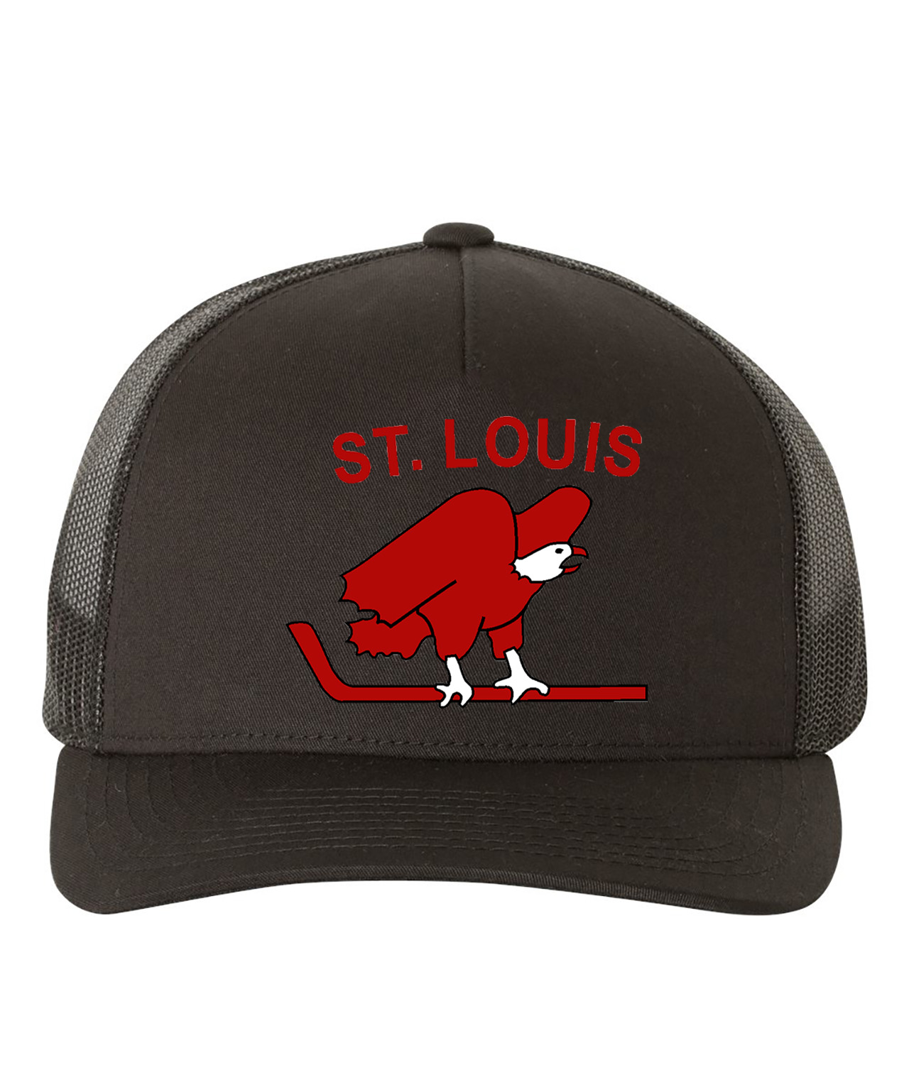 St. Louis Eagles 1934-35 Hockey Logo Symbol Emblem Customized Design on Retro Trucker Cap Hat