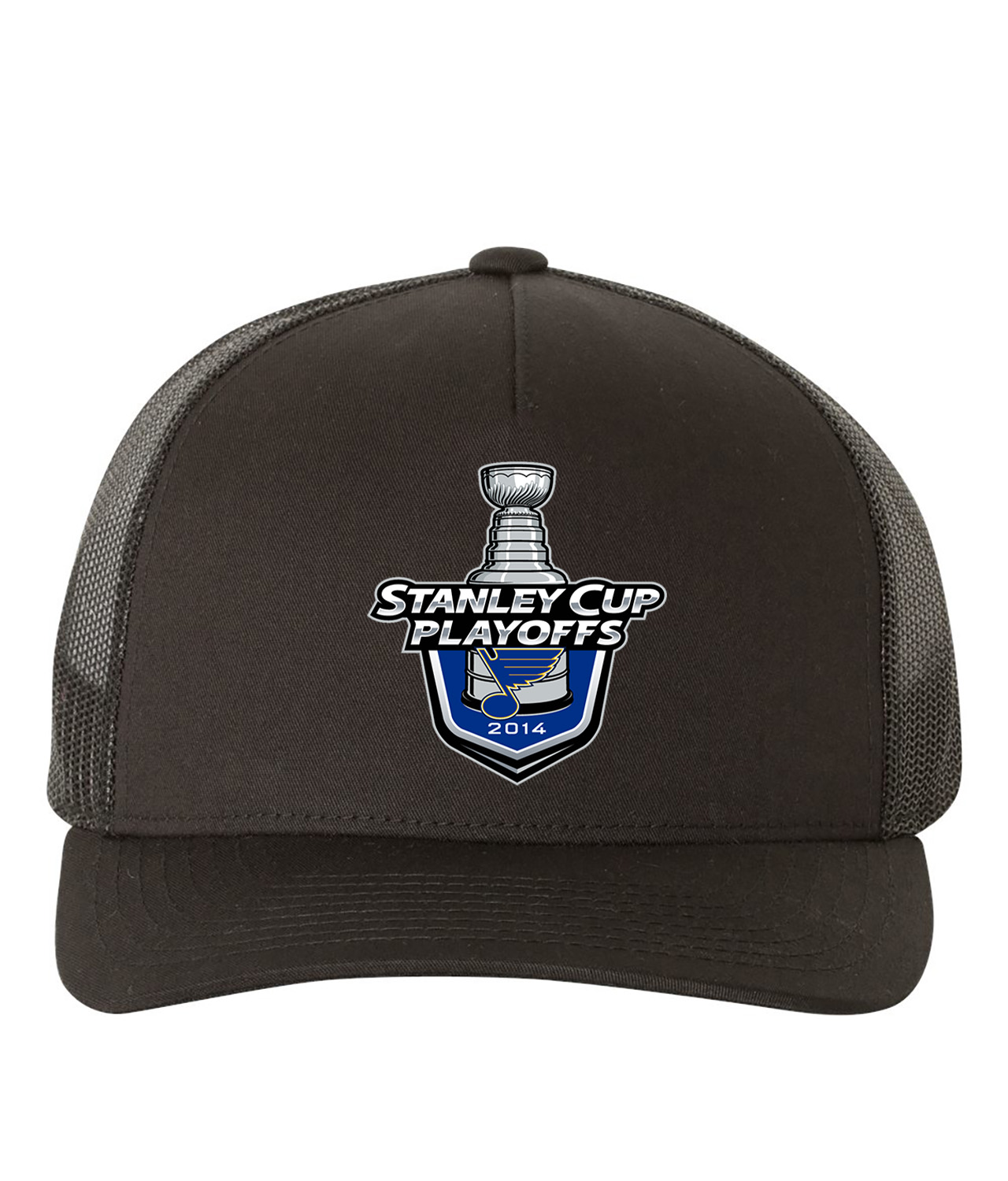 2014 Stanley Cup Playoffs - St Louis Blues Hockey Logo Symbol Emblem Customized Design on Retro Trucker Cap Hat