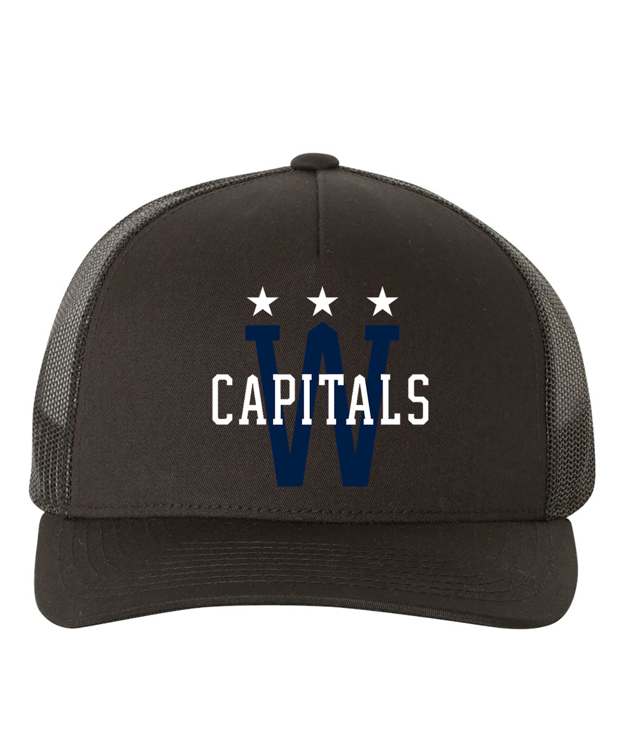 Washington Capitals 2015 NHL Winter Classic At Nationals Park Against Chicago Hockey Logo Symbol Emblem Customized Design on Retro Trucker Cap Hat