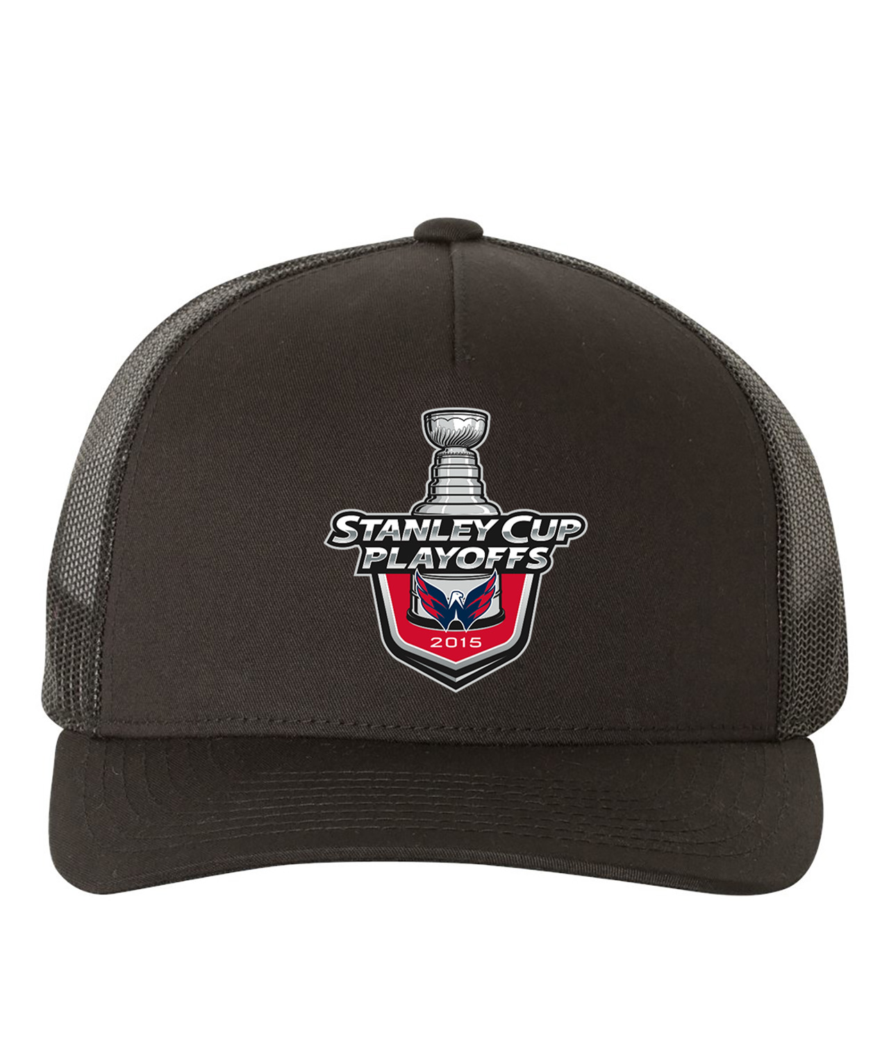 2015 Stanley Cup Playoffs - Washington Capitals Hockey Logo Symbol Emblem Customized Design on Retro Trucker Cap Hat