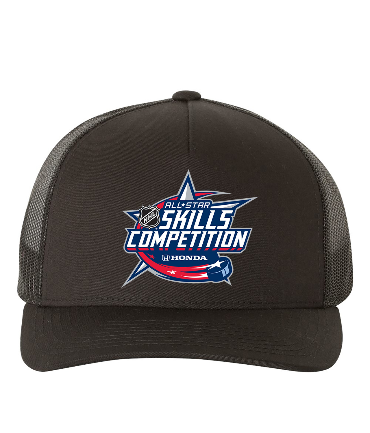 NHL All-Star Game Skills Competition Honda 2015 Hockey Logo Symbol Emblem Customized Design on Retro Trucker Cap Hat