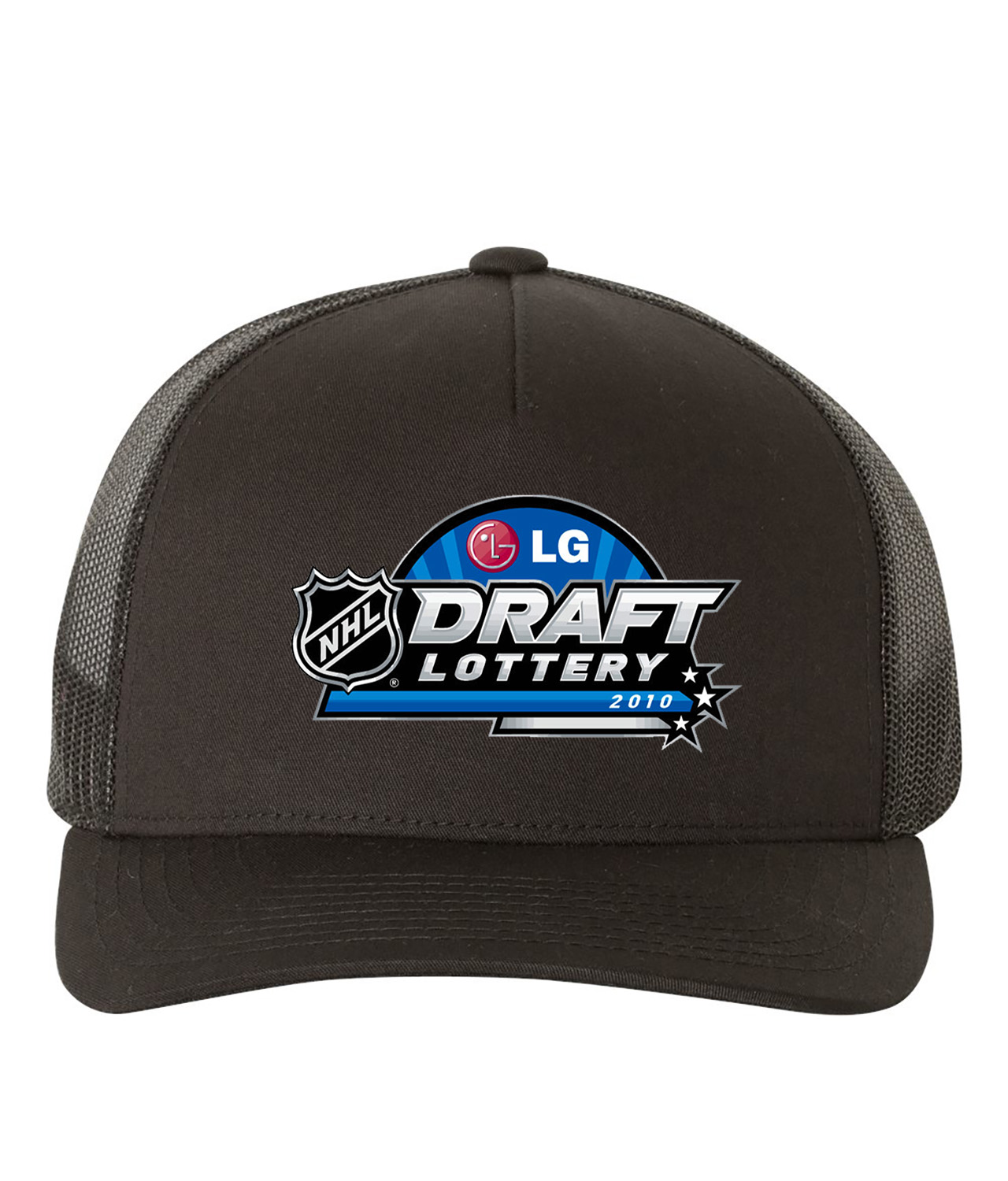 2010 LG NHL Draft Lottery Hockey Logo Symbol Emblem Customized Design on Retro Trucker Cap Hat