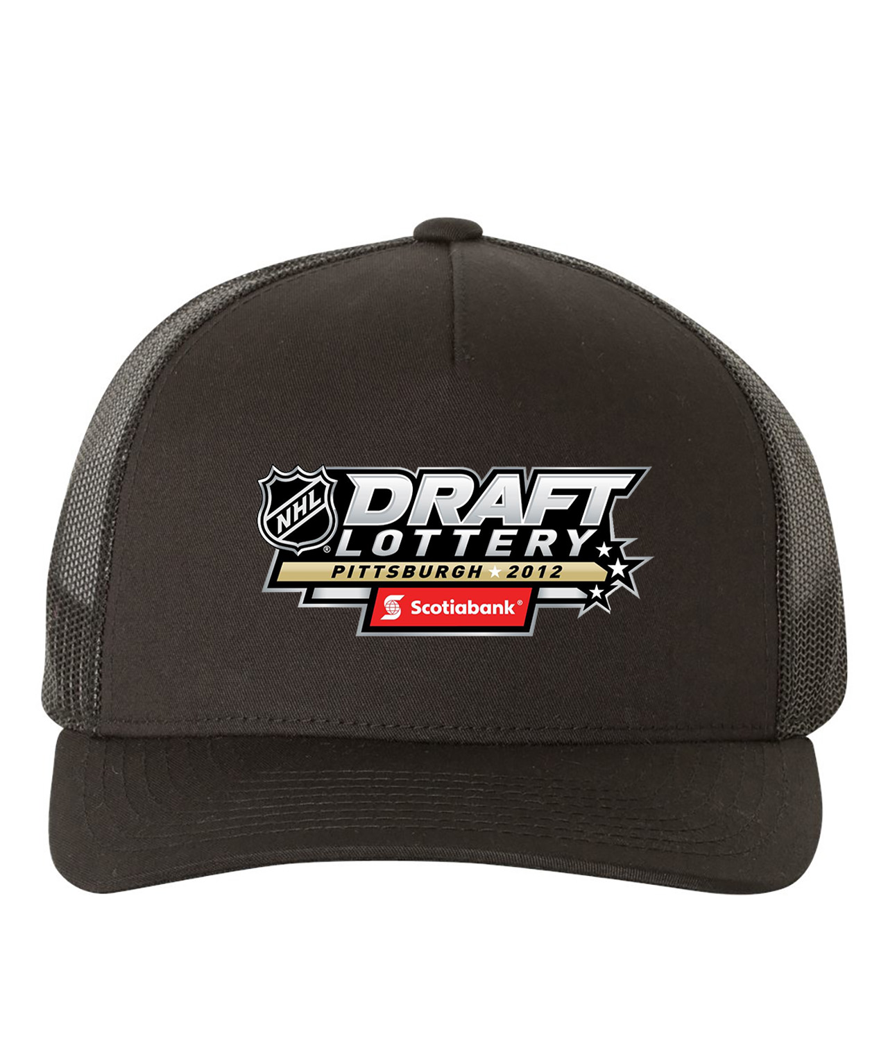 2012 Scotiabank NHL Draft Lottery Hockey Logo Symbol Emblem Customized Design on Retro Trucker Cap Hat
