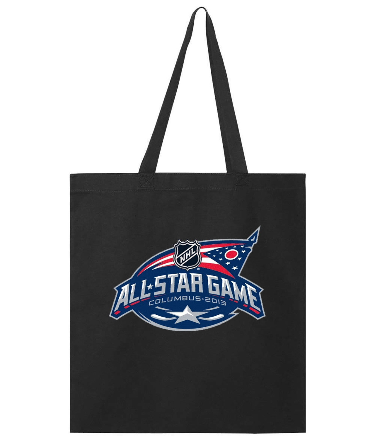 2013 NHL All-Star Game Nationwide Arena Columbus, Ohio Hockey Logo Symbol Emblem Customized Design on Promotional Tote Bag