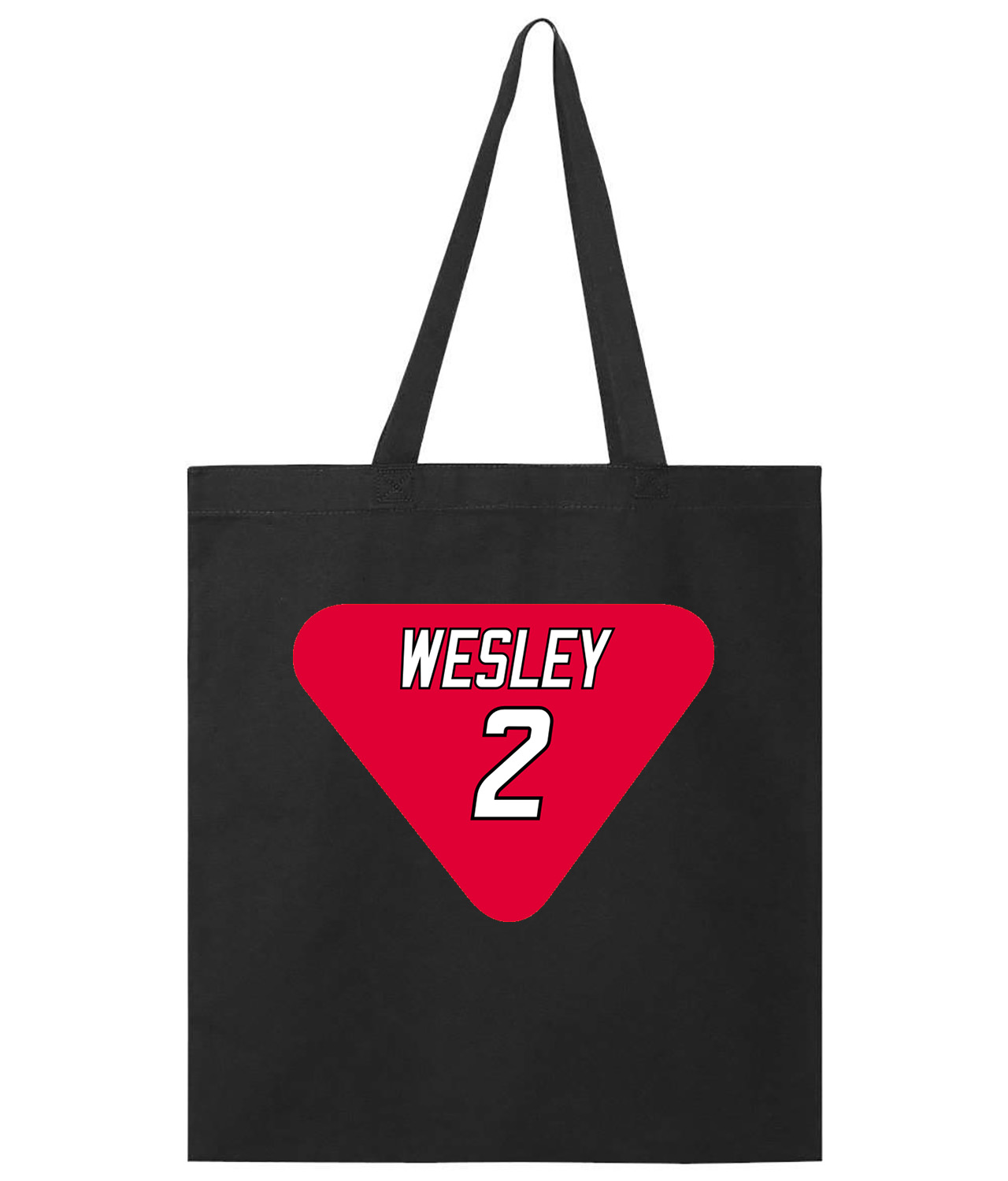 Carolina Hurricanes Glen Wesley Jersey Retirement Patch Hockey Logo Symbol Emblem Customized Design on Promotional Tote Bag