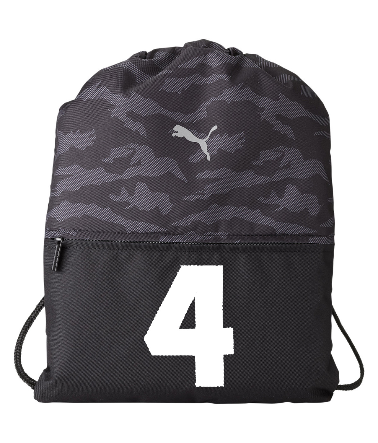 Scott Stevens New Jersey Devils Retirement 2'3'06 Hockey Logo Symbol Emblem Customized Design on Camo Drawstring Backpack Bag