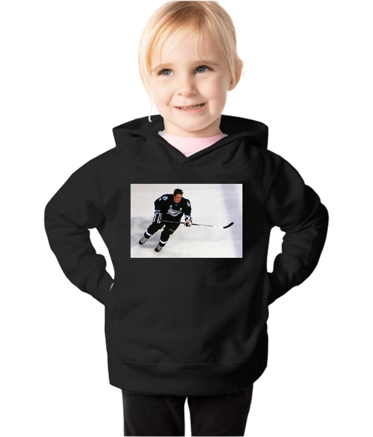 2010 Tampa Bay Lightning Captain Vincent Lecavalier Photo Hockey Logo Symbol Emblem Customized Design on Toddler Pullover Fleece Hoodie