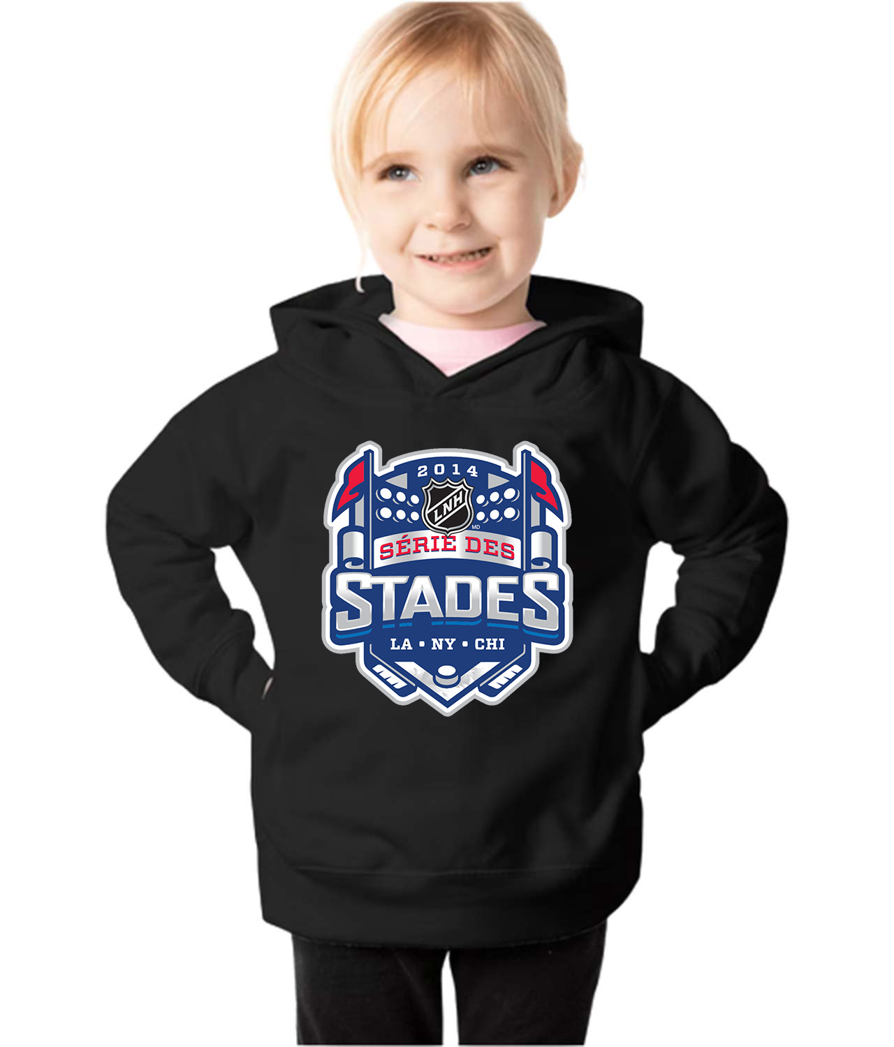 2014 NHL Stadium Series French - 2014 LNH Serie Des Stades Hockey Logo Symbol Emblem Customized Design on Toddler Pullover Fleece Hoodie - Image 1