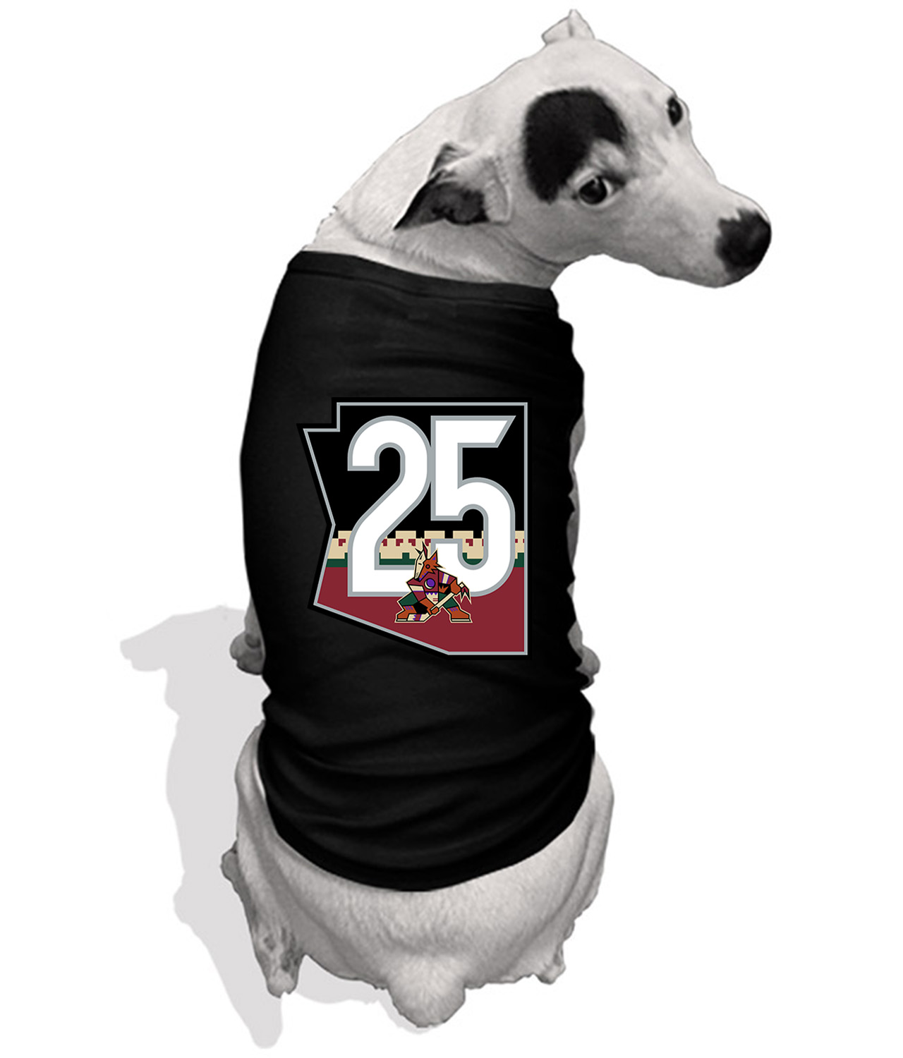 Arizona Phoenix Coyotes 25th Anniversary 2020 Hockey Logo Symbol Emblem Customized Design on Doggie Puppy Dog Tank Tshirt