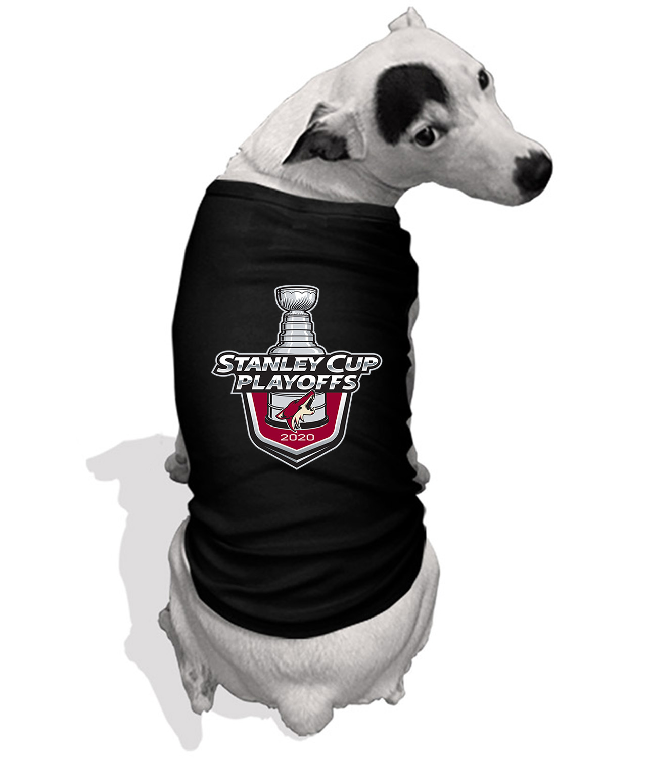 The Arizona Coyotes 2020 Stanley Cup Playoffs Hockey Logo Symbol Emblem Customized Design on Doggie Puppy Dog Tank Tshirt